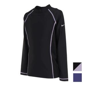 ナイキ（NIKE）（キッズ）スクール水着 ラッシュガード 長袖 フードなし 子供 女の子 ガールズ UVカット 紫外線対策 速乾 1991064 120 130 140 150 160 170
