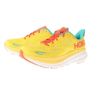 ホカ（HOKA）（メンズ）ランニングシューズ クリフトン 9 イエロー オレンジ 1127895-PFMZ スニーカー トレーニング ジョギング ロード 厚底｜supersportsxebio