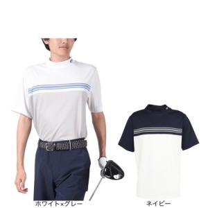 フィドラ（FIDRA）（メンズ）ゴルフウェア 半袖 吸汗 速乾 モックネックシャツ FD5PTG07