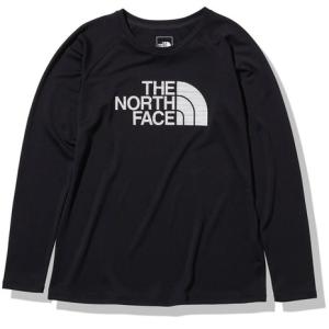 ノースフェイス（THE NORTH FACE）（レディース）ロングスリーブGTDロゴクルーシャツ NTW12377 K｜supersportsxebio