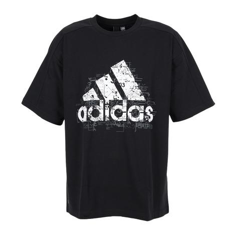 アディダス（adidas）（メンズ）半袖Tシャツ メンズ  黒 シティエスケープ ルーズフィット B...