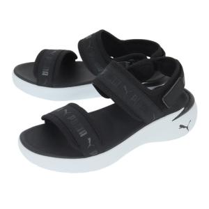 プーマ（PUMA）（レディース）スポーツサンダル スポーティ スライドサンダル ブラック 38117201 ストラップ 軽量 クッション性 厚底 レジャー プール タウン
