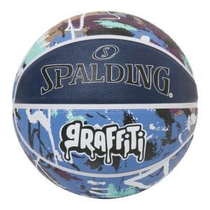 スポルディング（SPALDING）（キッズ）バスケットボール 5号球 グラフィティ ネイビー×ブルー ラバー 84-931J｜supersportsxebio