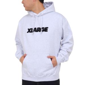 エクストララージ（XLARGE）（メンズ）パーカー メンズ STANDARD ロゴ フーデッド スウェットシャツ 101233012007-ASH｜supersportsxebio