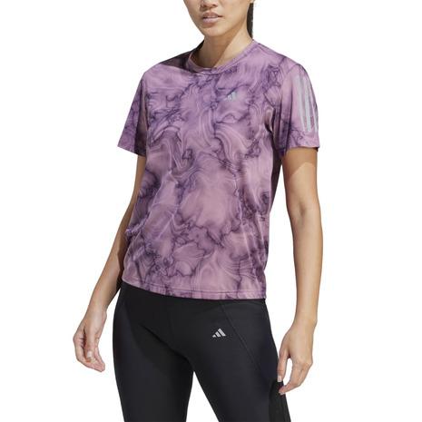 アディダス（adidas）（レディース）オウン ザ ラン 総柄プリント 半袖Tシャツ DMH26-I...