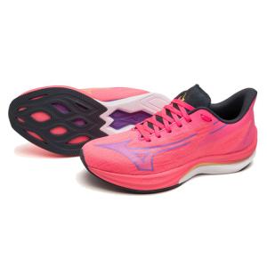 ミズノ（MIZUNO）（レディース）ランニングシューズ ウエーブリベリオンソニック ピンク J1GD233021 スニーカー トレーニング 部活 軽量 通気性 厚底｜supersportsxebio