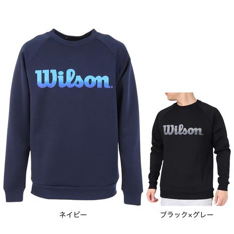 ウイルソン（Wilson）（メンズ）テニスウェア 長袖トレーナー クルーダンボール 443215