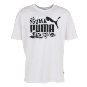 プーマ（PUMA）（メンズ）半袖Tシャツ メンズ グラフィック 675649 02 WHT ホワイト｜SuperSportsXEBIO Yahoo!店
