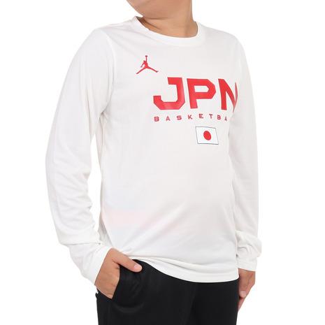 ジョーダン（JORDAN）（キッズ）バスケ 日本代表 Tシャツ ジュニア 長袖 JPN 2023 W...