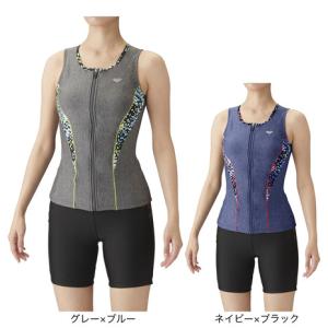 アリーナ（ARENA）（レディース）フィットネス水着 レディース 水泳 大きめカラースナップ付きセパレーツ LAR-3243W｜SuperSportsXEBIO Yahoo!店