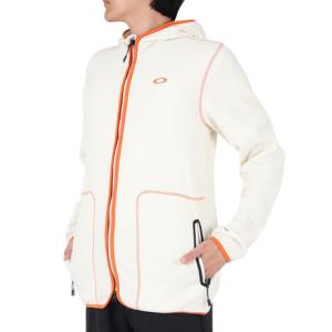 オークリー（OAKLEY）（メンズ）ジップアップ フリース フーディ ラチチュード Latitude Fleece Foodie FOA404807-10R ホワイト｜supersportsxebio