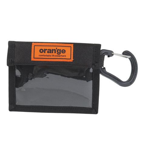 オレンジ（ORANGE）（メンズ、レディース、キッズ）パスケース カラビナ付き PASS CASE ...