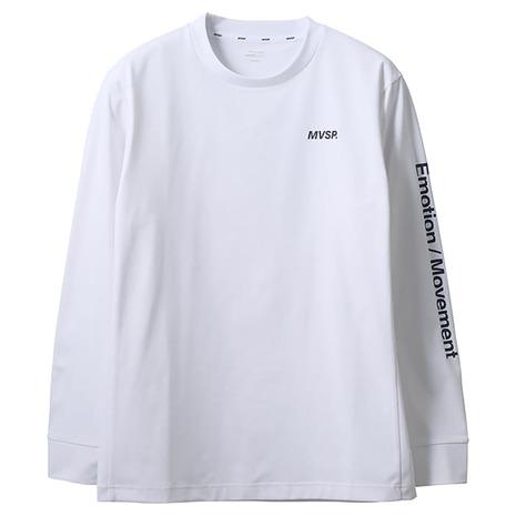 デサント（DESCENTE）（メンズ）長袖Tシャツ メンズ 白 SUNSCREENロゴ DMMVJB...