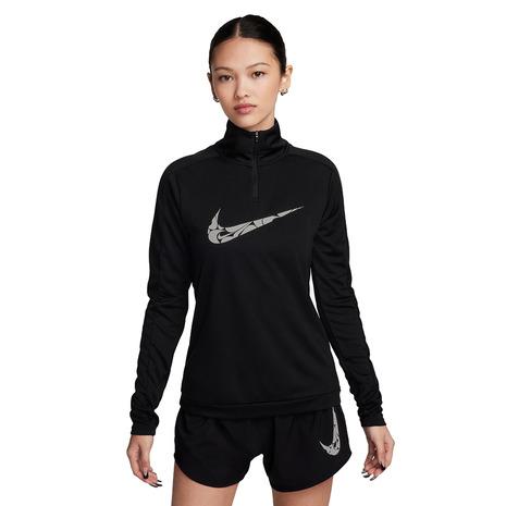 ナイキ（NIKE）（レディース）スウッシュ ドライフィット 1/4ジップ ミッド レイヤー FN26...