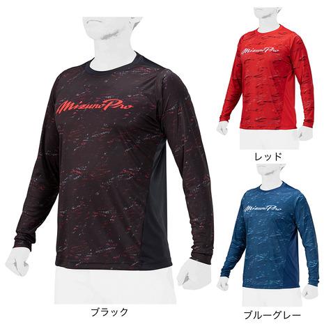 ミズノ（MIZUNO）（メンズ、レディース）野球ウェア グラフィック 長袖Tシャツ 12JABT75...