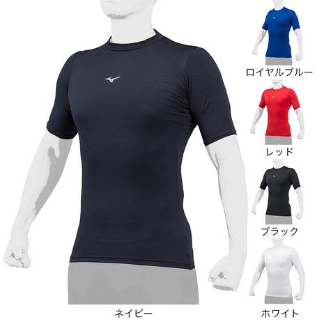 ミズノ（MIZUNO）（メンズ、レディース）野球 アンダーシャツ バイオギアローネック半袖Tシャツ ...