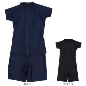 フットマーク（FOOTMARK）（キッズ）スクール水着 ジュニア 女子 水泳 ガールズ 袖付セパレート 0247302NVY 130-170cm