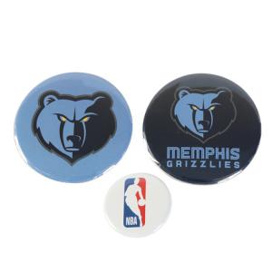 エヌビーエー （NBA） （メンズ、レディース、キッズ） 缶バッジ メンフィスグリズリーズ 3個セット NBA35861の商品画像