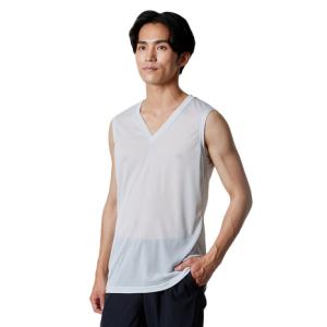 ミズノ（MIZUNO）（メンズ）カルエアー 速乾 アンダーシャツ Vネック ノースリーブ C2JAB11304 シルバー｜SuperSportsXEBIO Yahoo!店