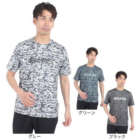 スキンズ（SKINS）（メンズ）アクティブウェア プリント Tシャツ 184-21340-113