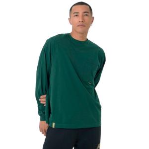 ニューバランス（new balance）（メンズ）長袖Tシャツ ラッシュガード MT1996 ロングTシャツ AMT45018 NWG グリーン 吸汗速乾 透けにくい