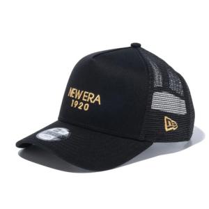 ニューエラ（NEW ERA）（キッズ）ユース 9FORTY A-Frame トラッカー NEW ERA 1920 キャップ ブラック×ゴールド 14111914