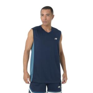 ニューバランス（new balance）（メンズ）バスケットボールウェア ディンプルメッシュ スリーブレス AMT45074TNV 速乾｜SuperSportsXEBIO Yahoo!店