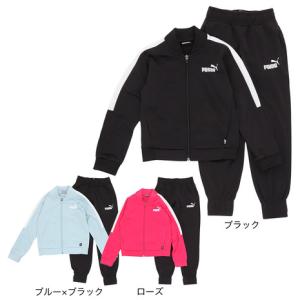 プーマ（PUMA）（キッズ）ジャージ 上下セット 女の子 ガールズ ベースボール トレーニングスーツ 黒 ブラック 681410 01 BLK｜supersportsxebio