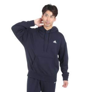 アディダス（adidas）（メンズ）エッセンシャルズ プラス ルーズフィット スモールロゴ フレンチテリー プルオーバーパーカー KWE97-JF3928｜supersportsxebio