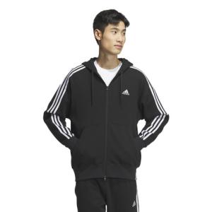 アディダス（adidas）（メンズ）パーカー スウェット エッセンシャルズプラス ルーズフィット スリーストライプス フルジップ KWF02-JF3931