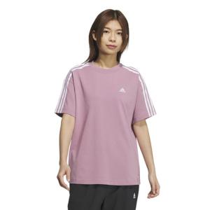 アディダス（adidas）（レディース）エッセンシャルズ プラス スリーストライプス 半袖Tシャツ KVF79-JF1398