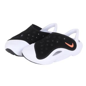 ナイキ（NIKE）（キッズ）サンダル アクア スウッシュ ブラック ホワイト FN0876-001 日常履き タウン レジャー プール 耐久性 クッション性