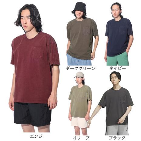 アディダス（adidas）（メンズ、レディース）スリーストライプス WASH Tシャツ 半袖 ポケT...