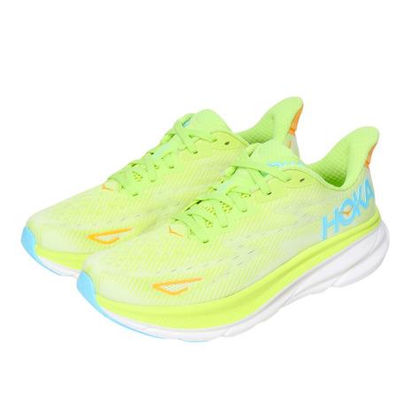 ホカ（HOKA）（レディース）ランニングシューズ クリフトン9 フラッシュグリーン 1127896-...