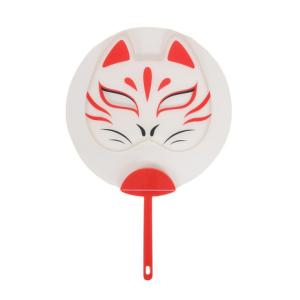 伏見上野旭昇堂（FUSHIMIUENOKYOKUSHODO）（メンズ、レディース、キッズ）透明フェイスうちわ 白狐 NT1023