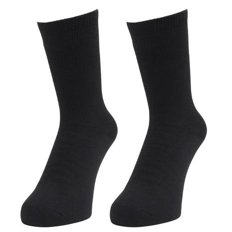 クー（Coo.）（メンズ）3層 クルー丈 ソックス 2足組 BLK 894Q4GSA0088 BLK...