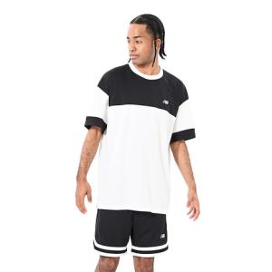 ニューバランス（new balance）（メンズ）バスケットボールウェア ブロック切り替え 半袖Tシャツ AMT55095BK