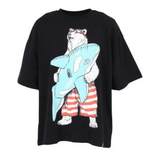 ゴースローキャラバン（GOSLOWCARAVAN）（メンズ）半袖Tシャツ プールクマ ビッグTシャツ 341920 BLK ブラック