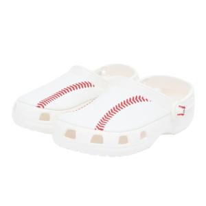 クロックス（crocs）（キッズ）ジュニア サンダル ClscBaseballCgK ホワイト 211259-100 スポーツサンダル