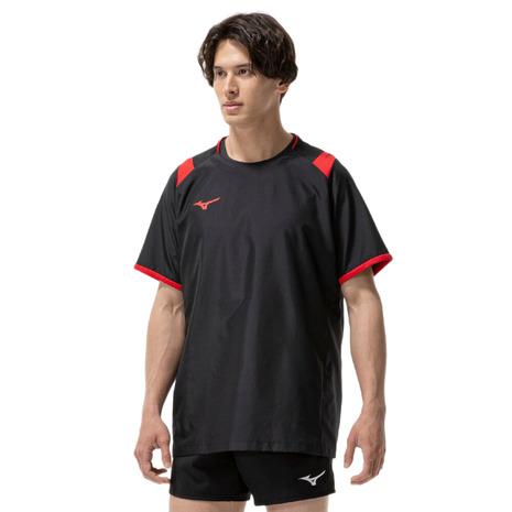 ミズノ（MIZUNO）（メンズ、レディース）バレーボールウェア Basic半袖ピステシャツ V2ME...