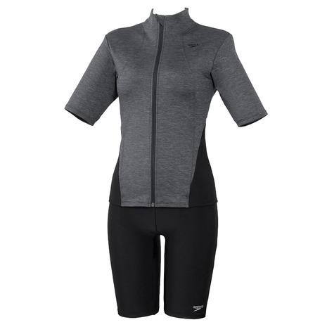 スピード（SPEEDO）（レディース）フィットネス水着 レディース 水泳 ショートスリーブウェイビー...