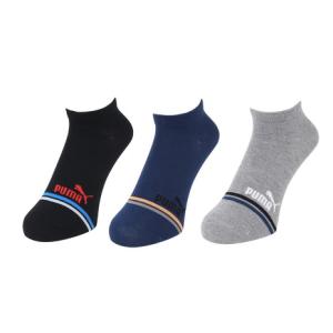 プーマ（PUMA）（レディース）靴下 ライン スニーカーソックス 3足組 23.0cm 3563217-02 3色セット｜SuperSportsXEBIO Yahoo!店