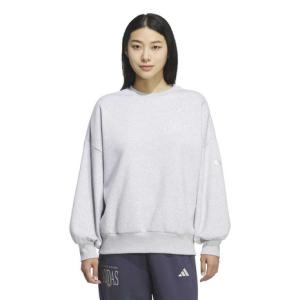 アディダス（adidas）（レディース）バービージ ルーズフィット フリース クルーネック スウェットシャツ TA374-KA0970