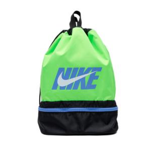 ナイキ（NIKE）（キッズ）水泳バッグ 2ルームプールバッグ 緑 14L 1994040-0007 ナップザック スイミングバッグ