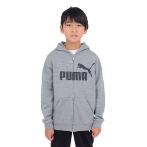 プーマ（PUMA）（キッズ）パーカー スウェット ESS ビッグロゴ フーデッドジャケット 848437 03 MGRY