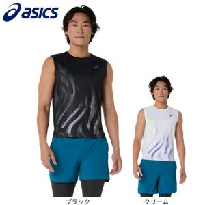 アシックス（ASICS）（メンズ）ランニンググラフィックスリーブレスシャツ 2011D486