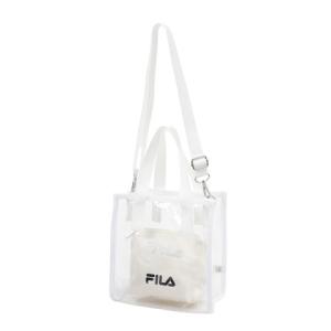 フィラ（FILA）（メンズ、レディース）スイミングバッグ 水泳 2WAY ビニールバッグ 白 326819-WT スイムバッグ ビニルバッグ クリアバッグ