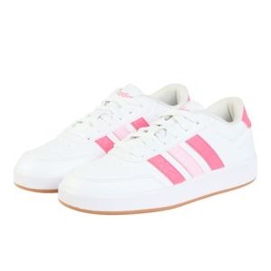 アディダス（adidas）（キッズ）スニーカー スポーツシューズ ブレイクネット 3.0 ホワイト ピンク NNU94-JR8444 スポーツ カジュアル シューズ