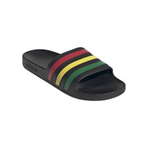 アディダス（adidas）（メンズ、レディース）スポーツサンダル アディレッタ アクア サンダル ブラック グリーン DBF11-HQ2449 シャワーサンダル カジュアル シ
