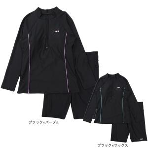 フィラ（FILA）（レディース）フィットネス水着 レディース 水泳 袖付きセパレート 3L-5Lサイズ 3132846 長袖 大きいサイズ